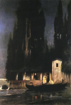 ヘンリク・シェミラツキ Painting - 夜の島からの出発 ポーランド ギリシャ ローマ ヘンリク・シェミラツキ